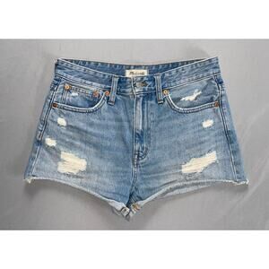 Madewell Destroyed ( Relaxed Denim, Cut Off Short Short) Women's Size 26